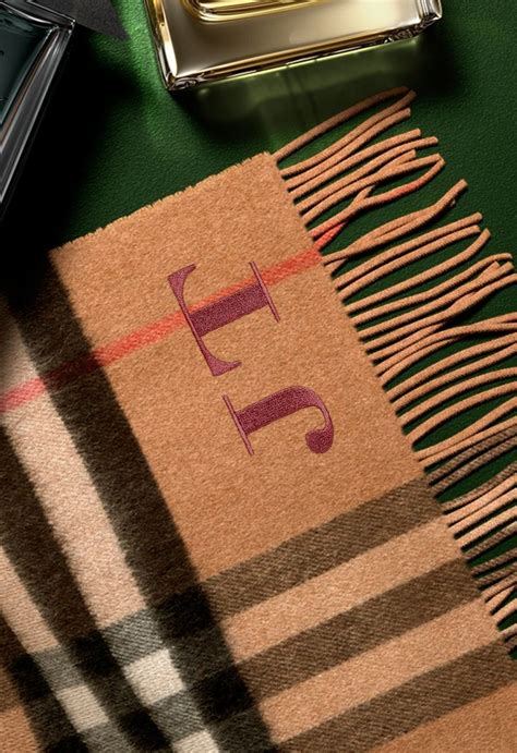 burberry personalised scarves